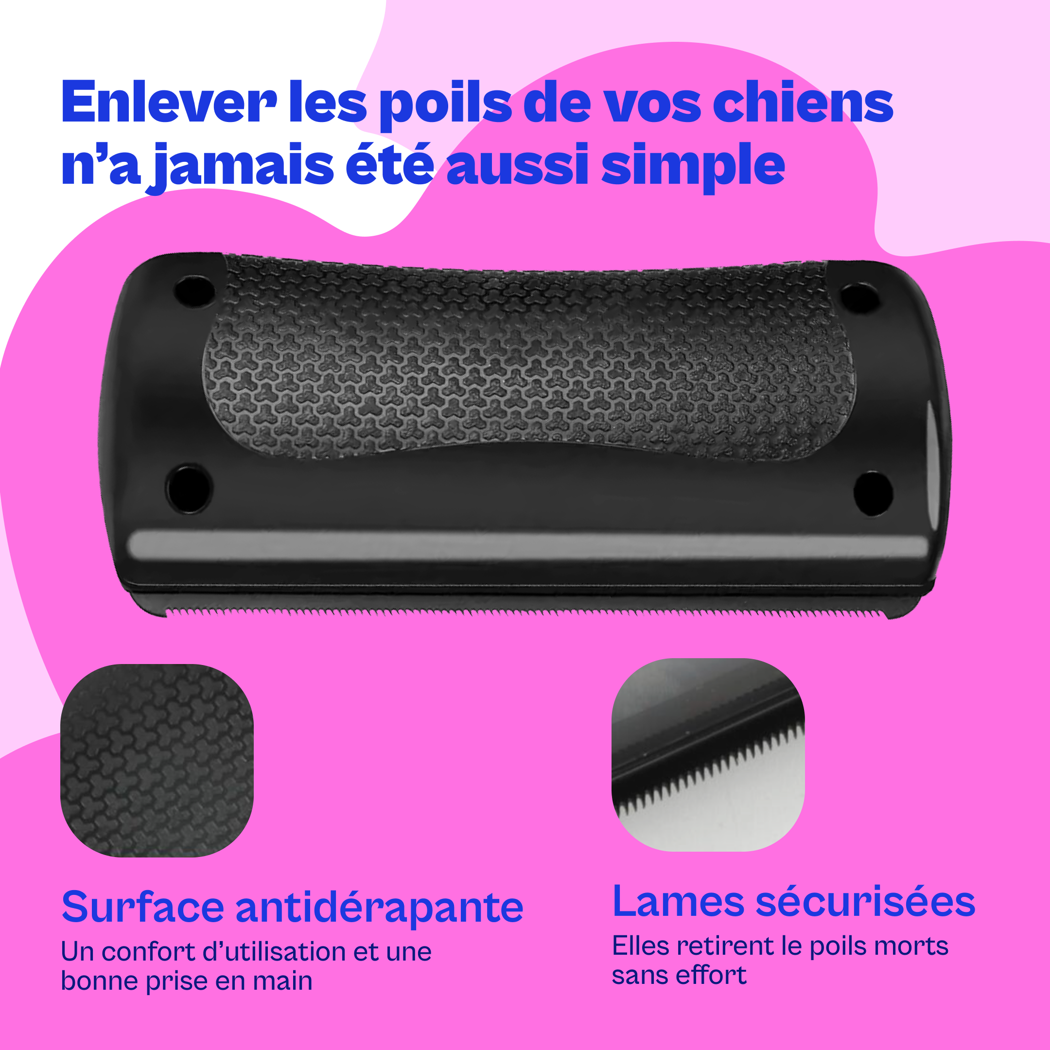 Brosse Furr Anti-Poils™ (Chien)  – Brosse Attrape-Poils Réutilisable Pour Chien